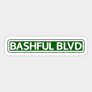 Bashful Blvd Street Sign Sticker